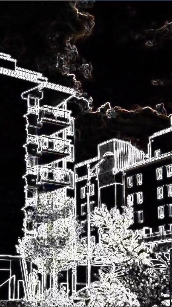 Successions de 4 effets à partir d'une vue au pied d'une nationale